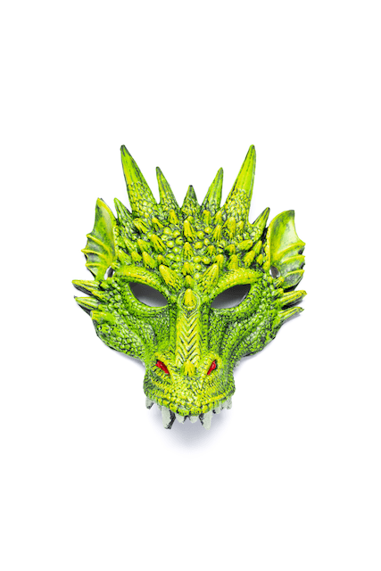Masque de dragon vert - La Ribouldingue