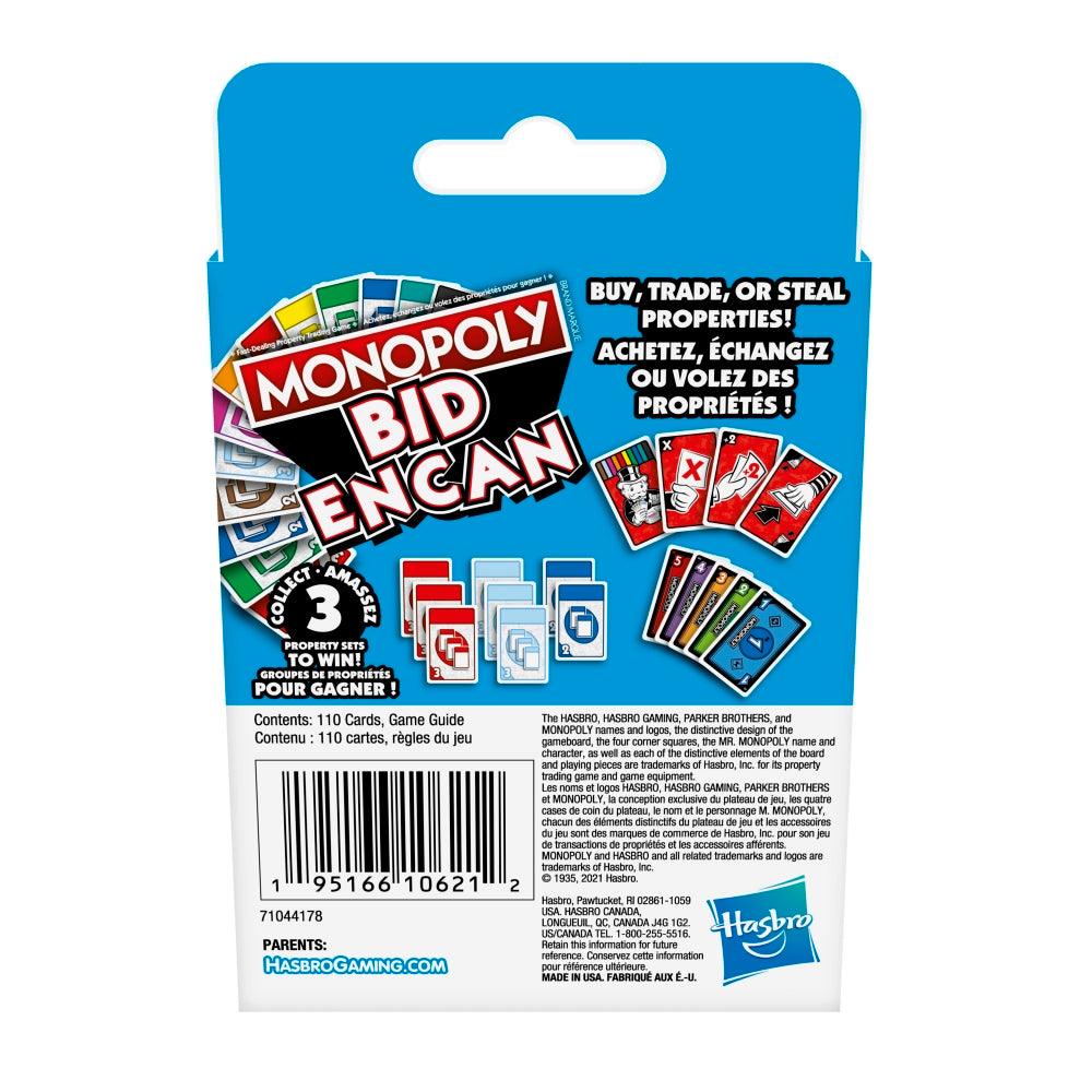 Monopoly Encan - Jeu de cartes (Bil) - La Ribouldingue