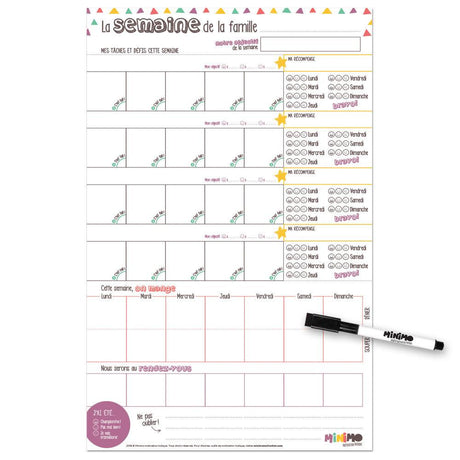 Organisateur familial - Une semaine à la fois - Vertical - La Ribouldingue