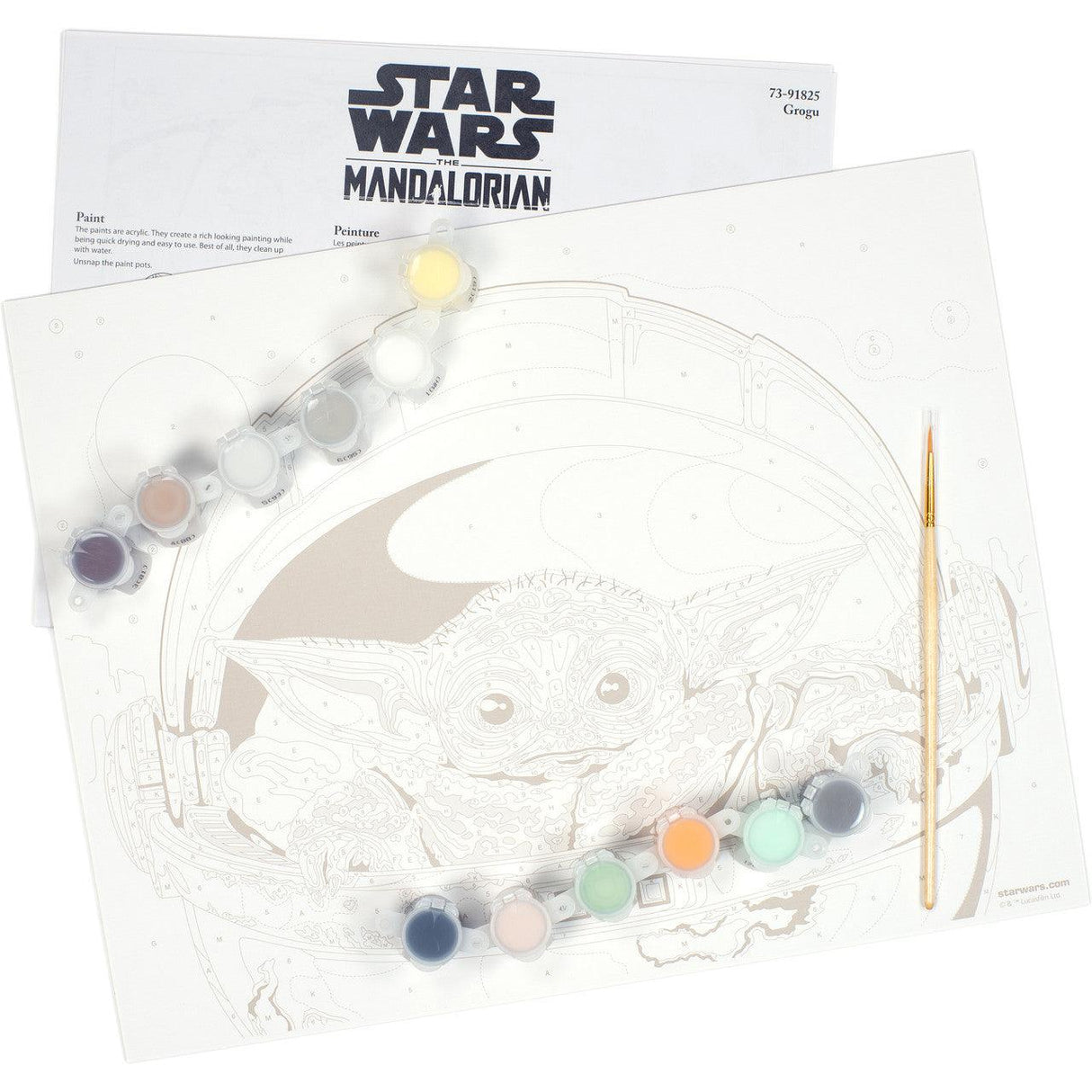 Peinture à numéros - Grogu - La Ribouldingue