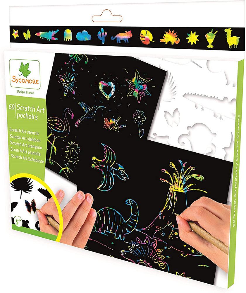 Pochette - Scratch Art Pochoirs 5 feuilles - La Ribouldingue