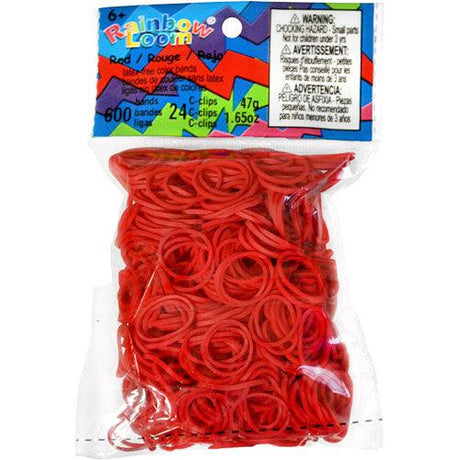 Rainbow Loom - Élastiques Rouge - La Ribouldingue