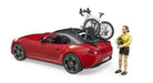 Roadster BRUDER avec vélo de route et cycliste - La Ribouldingue