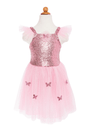 Robe de papillon sequin rose avec ailes - La Ribouldingue