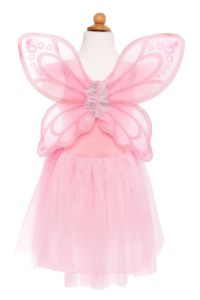 Robe de papillon sequin rose avec ailes - La Ribouldingue