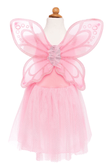 Robe de papillon sequin rose avec ailes - La Ribouldingue