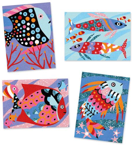 Sables colorés - Arcs-en-ciel de poissons - La Ribouldingue