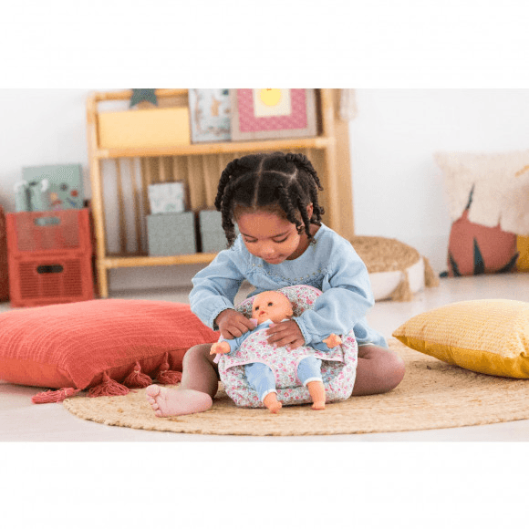 Sac a Dos Porte Poupee Fleuri pour poupon 30 cm La Ribouldingue