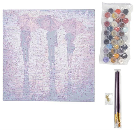 Sous la pluie - Peinture à numéros - La Ribouldingue