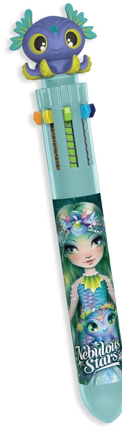 Stylo à billes 10 couleurs - Assortis - La Ribouldingue