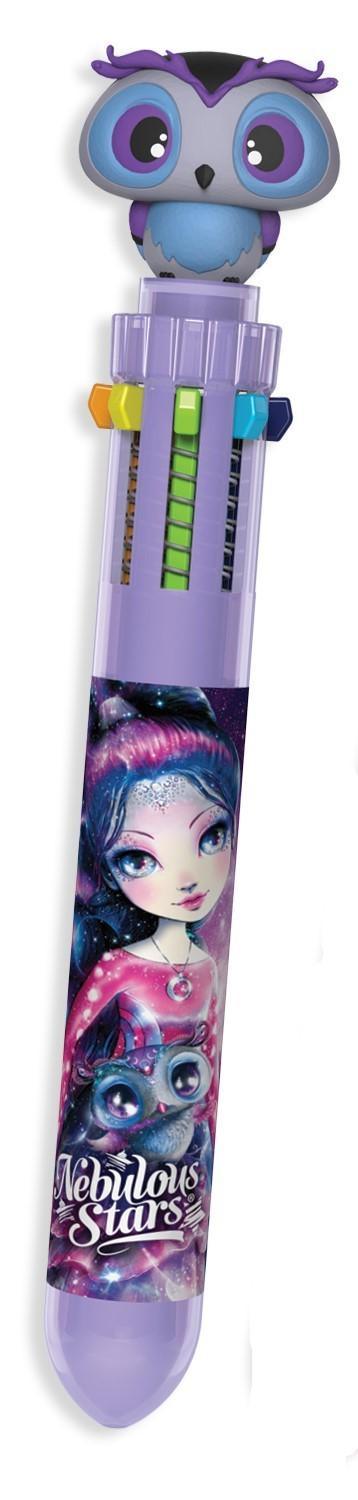 Stylo à billes 10 couleurs - Assortis - La Ribouldingue