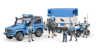 Véhicule de police Land Rover + Policier à cheval - La Ribouldingue